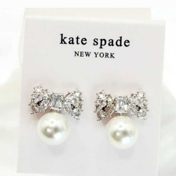 🤍🔹️KATE SPADE🔹️ Happily Ever After Statement Stud Earrings - Picture 4 of 5